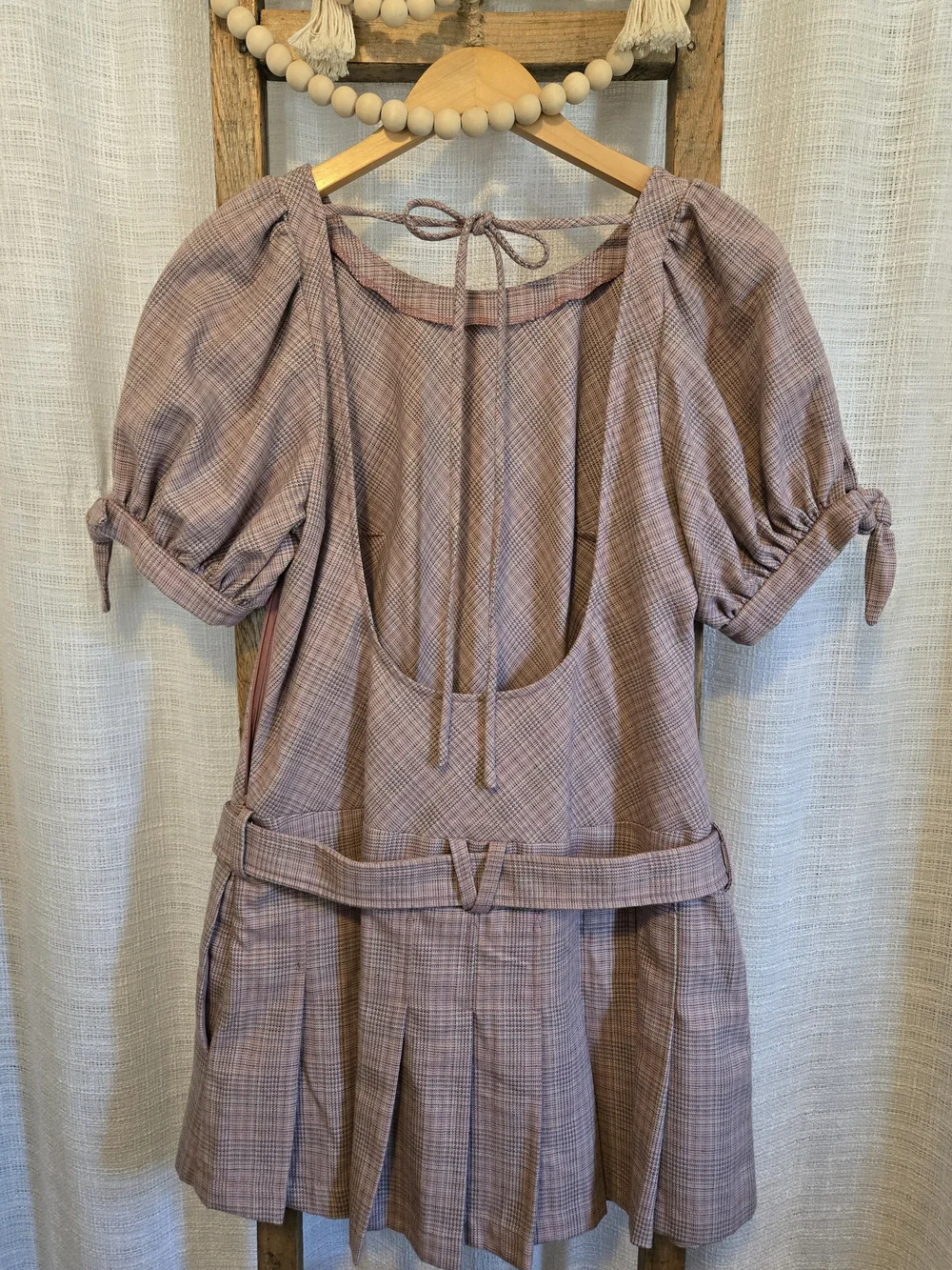 Free People Sevi Plaid Drop-waist Dress